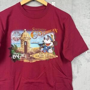 Disney Cruise Line Southern Caribbean T-Shirt Women XL Mickey Magic Ship Ports